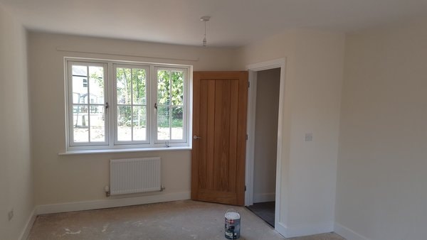 new build living room painted